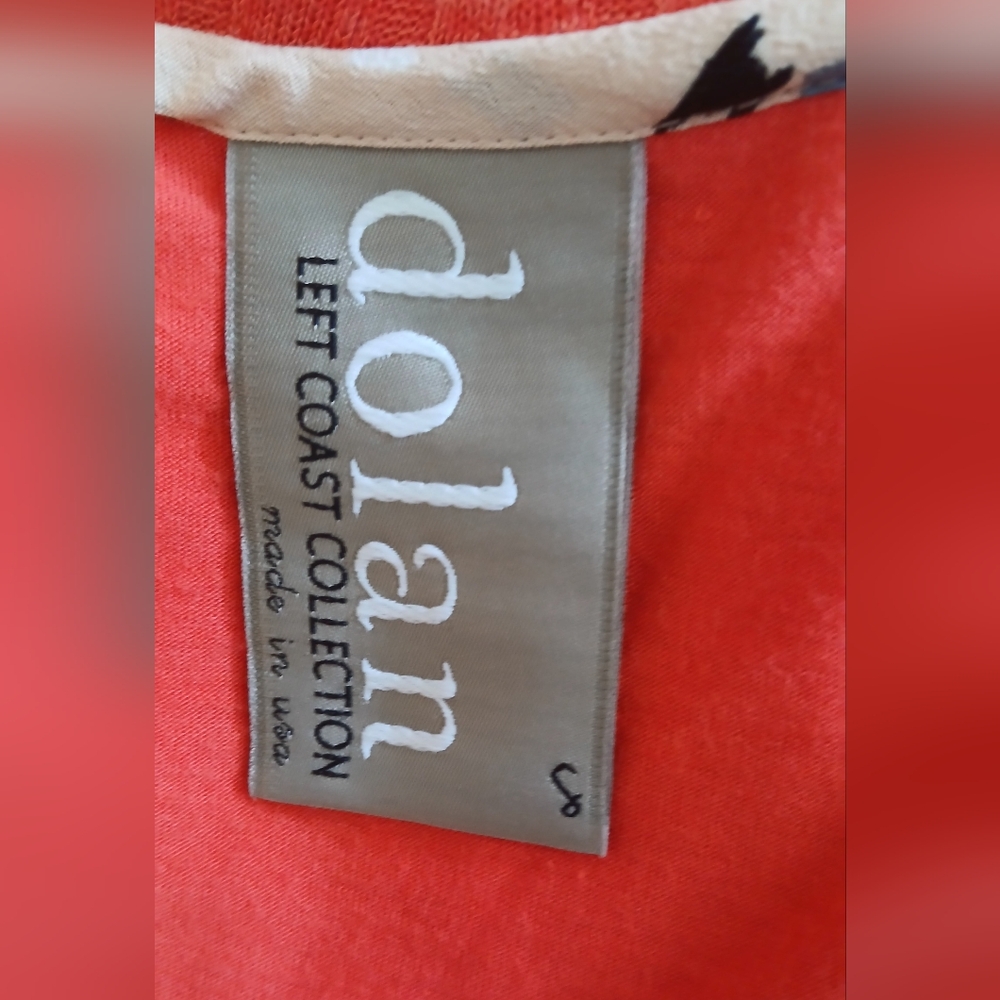 Anthropologie × Dolan Left Coast Ribbed Fit & Flare Dress in Tangerine Size S - Picture 5 of 8